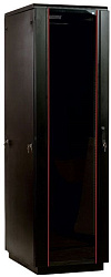 Шкаф коммутационный ЦМО (ШТК-М-42.6.6-1ААА-9005) напольный 42U 600x600мм пер.дв.стекл задн.дв.стал.лист 2 бок.пан. 650кг черный 92.3кг 180град. 2030мм