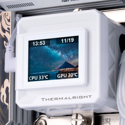 Система водяного охлаждения Thermalright Frozen Warframe SE 360 ARGB Soc-AM5/AM4/1151/1200/2066/2011/1700 белый 4-pin 29.8dB Al LCD Ret (F-WFRAME-SE-360-WH-ARGB)