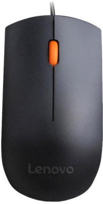 Мышь Lenovo 300 черный/оранжевый оптическая 1600dpi USB для ноутбука 2but (GX30M39704)