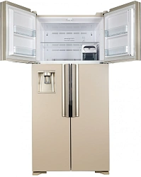 Холодильник Hitachi R-W660PUC7 GBE 2-хкамерн. бежевый стекло инвертер