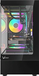 Корпус Formula Crystal Z1CM Plus FR черный без БП mATX 2x120mm 1xUSB3.0 audio bott PSU
