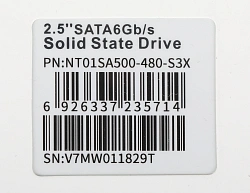 Накопитель SSD Netac SATA-III 480GB NT01SA500-480-S3X SA500 2.5"