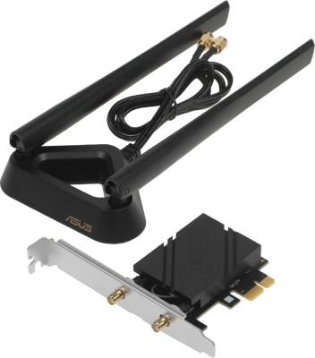 Сетевой адаптер Wi-Fi + Bluetooth Asus PCE-BE92BT BE9400 PCI Express (ант.внеш.несъем.) 2ант.