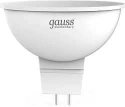 Лампа светодиодная Gauss Elementary 13511 11Вт цок.:GU5.3 софит 220B св.свеч.бел.теп. MR16 (упак.:10шт)