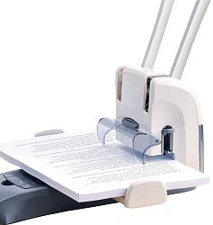 Дырокол Kw-Trio Lever-Tech HD 9546 макс.:100лист. металл/пластик серый отв.:2 с линейкой