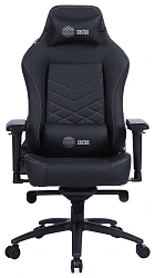 Кресло игровое Cactus CS-CHR-0112BL черный экокожа с подголов. крестов. сталь