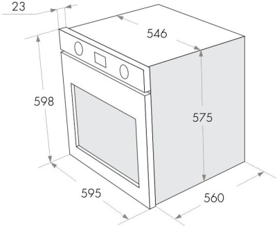 Духовой шкаф Газовый Maunfeld MGOG 673B черный