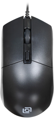 Мышь Оклик 207M черный оптическая 2400dpi USB 4but (1474598)