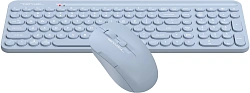 Клавиатура + мышь A4Tech Fstyler FG3300 Air2 клав:синий мышь:синий USB беспроводная slim Multimedia