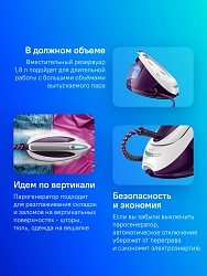 Парогенератор Philips GC9660/30 2700Вт фиолетовый/белый