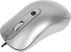 Мышь Оклик 155M серебристый оптическая 1600dpi USB 4but (337117)