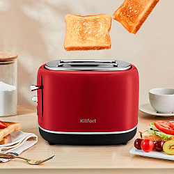 Тостер Kitfort КТ-4004-1 815Вт красный/черный