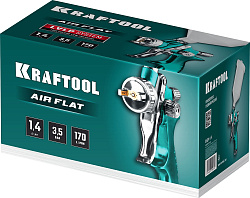 Краскораспылитель Kraftool AirFlat LVLP 06524-1.4 220л/мин соп.:1.4мм бак:0.6л зеленый