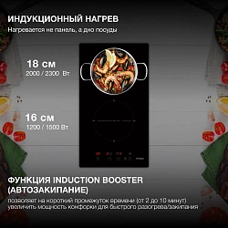 Индукционная варочная поверхность Hyundai HHI 3710 BG черный
