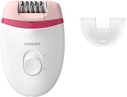 Эпилятор Philips BRE235/00 скор.:2 насад.:1 от электр.сети белый/розовый