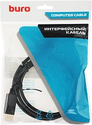 Кабель аудио-видео Buro BU-DP-v1.2-1.5m DisplayPort (m)/DisplayPort (m) 1.5м. черный