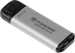 Накопитель SSD Transcend USB-C 512GB TS512GESD300S ESD300 серебристый