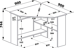 Стол для компьютера Сокол КСТ-02 столешница ЛДСП белый (00-00010954)