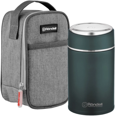 Термос для еды Rondell Aventura RDS-1660 0.7л. морская волна с чехлом картонная коробка