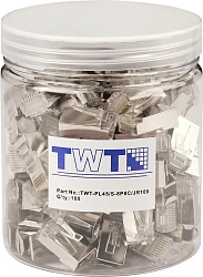 Коннектор Lanmaster (TWT-PL45/S-8P8C/JR100) STP кат.5E RJ45 прозрачный (упак.:100шт)