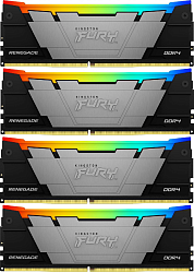 Память DDR4 4x32GB 3600MHz Kingston KF436C18RB2AK4/128 Fury Renegade RGB RTL Gaming PC4-28800 CL18 DIMM 288-pin 1.35В dual rank с радиатором Ret