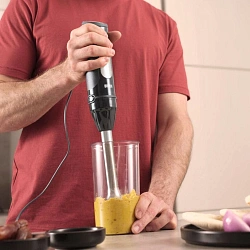 Блендер погружной Braun MQ55001MBK 1000Вт черный/серебристый