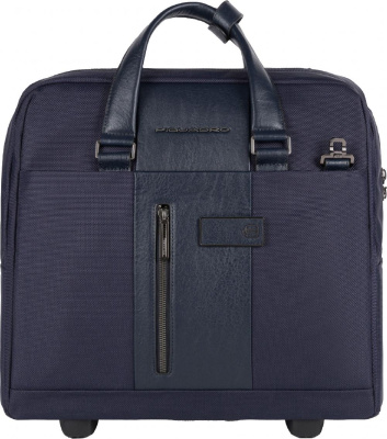 Сумка дорожная Piquadro BRIEF2 (BV4729BR2/BLU) 40x36x16см 24л. 2.468кг. нейлон/натур.кожа темно-синий