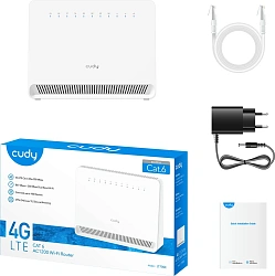 Роутер беспроводной Cudy LT700E AC1200 10/100BASE-TX/4G cat.6 белый