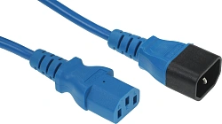 Шнур питания Hyperline PWC-IEC13-IEC14-0.5-BL C13-С14 проводник.:3x0.75мм2 0.5м 250В 10А (упак.:1шт) синий