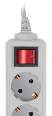 Сетевой фильтр PC Pet AP01006-3-G 3м (5 розеток) серый (пакет ПЭ)