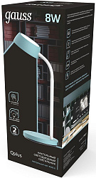 Светильник Gauss GTL602 (GT6023) настольный на подставке бирюзовый 8Вт