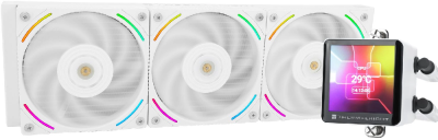 Система водяного охлаждения Thermalright Frozen Vision 360 Soc-AM5/AM4/1151/1200/2066/2011/1700 белый 4-pin 27dB Al LCD Ret (F-VISION-360-WH)
