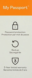 Жесткий диск WD USB3.2 Gen1 2TB WDBYVG0020BBK-WESN My Passport 2.5" черный