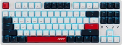 Клавиатура Acer OKR302 механическая белый USB беспроводная BT/Radio Multimedia for gamer для ноутбука LED (ZL.KBDEE.016) кабель 1.6м