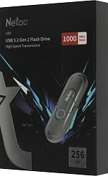 Флеш Диск Netac 256GB US9 NT03US9C-256G-32TA USB3.2 серый