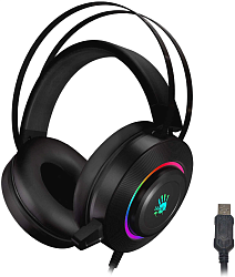 Наушники с микрофоном A4Tech Bloody G521 черный 2.3м мониторные USB оголовье (G521 (BLACK))