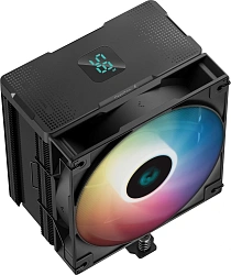 Устройство охлаждения(кулер) Deepcool AG500 Digital ARGB Soc-AM5/AM4/1200/1700/1851 черный 4-pin 29.4dB Al+Cu LCD 240W 845gr Ret (R-AG500-BKADMN-G-1)