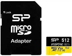 Флеш карта microSDXC 512GB Silicon Power SP512GBSTXLA2V1NSP Inspire V10 A2 + adapter