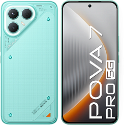 Смартфон Tecno Pova 7 Pro 5G 256Gb 12Gb зеленый моноблок 3G 4G 2Sim 6.78" 1224x2720 Android 15 64Mpix 802.11 a/b/g/n/ac/ax NFC GPS GSM900/1800 Protect