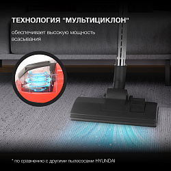Пылесос Hyundai HYV-C3075 2000Вт красный/черный