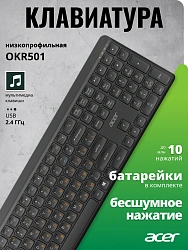 Клавиатура Acer OKR501 черный USB беспроводная Multimedia (ZL.KBD11.00N)