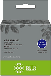 Этикетки Cactus CS-LW-11355 сег.:51x19мм черный белый 500шт/рул Dymo Label Writer 450/4XL