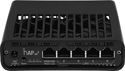 Роутер беспроводной MikroTik hAP ax2 (C52IG-5HAXD2HAXD-TC) AX1800 10/100/1000BASE-TX черный