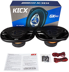 Колонки автомобильные Kicx GX-693 200Вт 92дБ 4Ом 15x23см (6x9дюйм) (ком.:2кол.) коаксиальные трехполосные