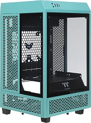 Корпус Thermaltake The Tower 100 Turquoise голубой без БП miniITX 1x120mm 3x140mm 2xUSB3.0 audio bott PSU