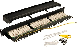 Патч-панель Lanmaster TWT-PP24STP 19" 1U 24xRJ45 кат.5e FTP