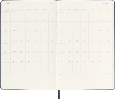 Еженедельник Moleskine ACADEMIC WKNT Large 130х210мм датир.18мес 208стр. синий сапфир