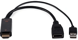 Переходник Buro HDMI (m)/DisplayPort (f) черный (BU-HDMI(M)-DP(F))