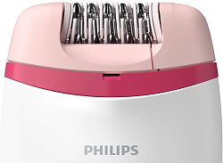 Эпилятор Philips BRE235/00 скор.:2 насад.:1 от электр.сети белый/розовый