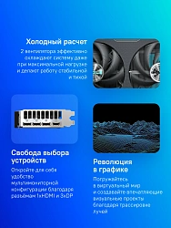Видеокарта Gigabyte PCI-E 5.0 GV-N5060EAGLE OC-8GD 1.0 NVIDIA GeForce RTX 5060 8Gb 128bit GDDR7 2497/28000 HDMIx1 DPx3 HDCP Ret